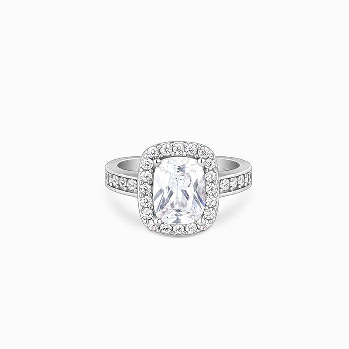 Silver Classic Solitaire Ring : R042