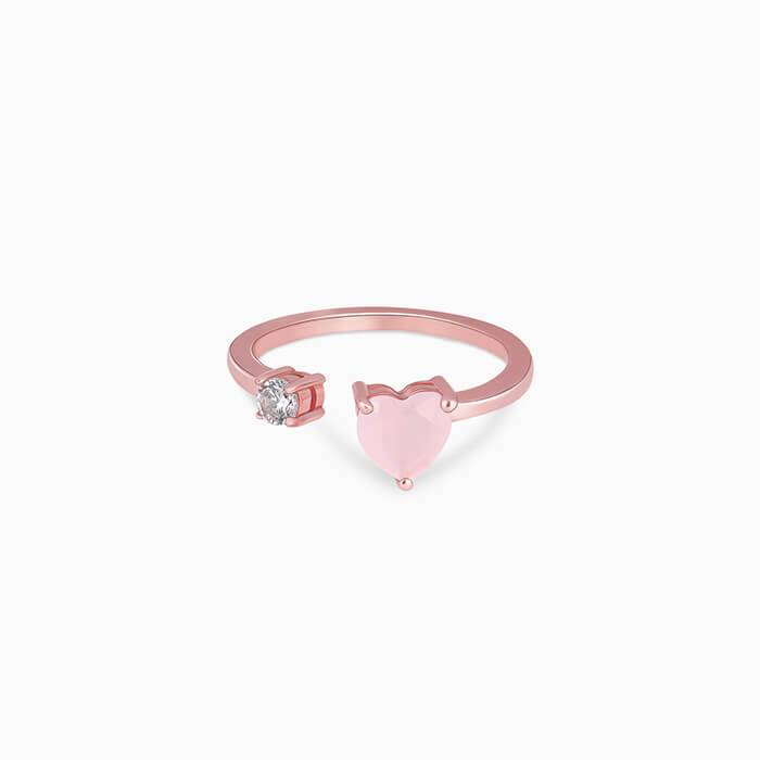 Rose Gold Heart Up My Sleeves Ring : R0510