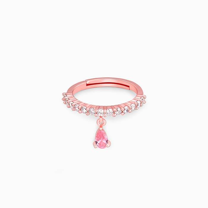 Rose Gold Dangling Snowdrop Ring : R0513