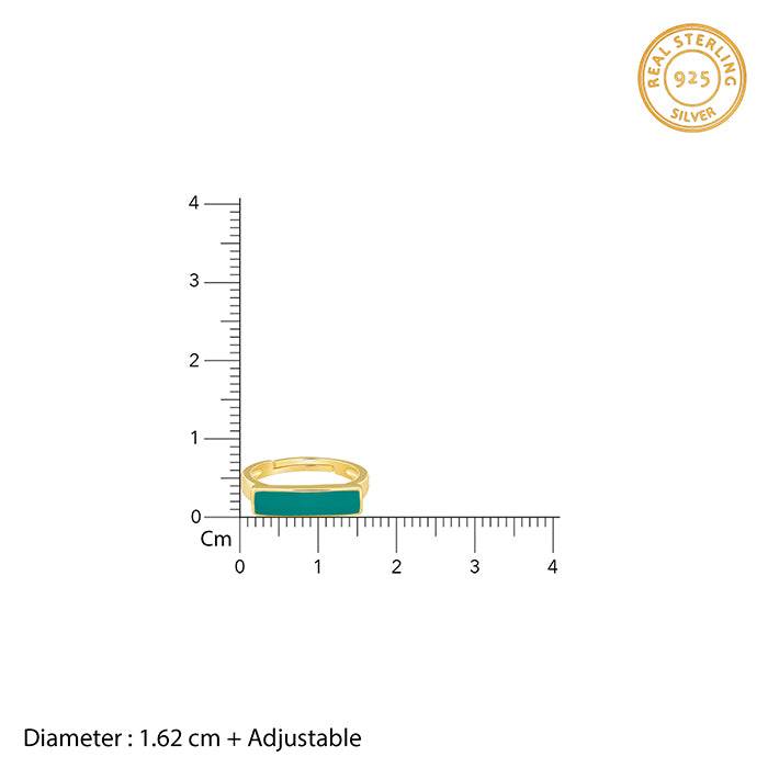 Golden Aquamarine Serenity Ring : R0521