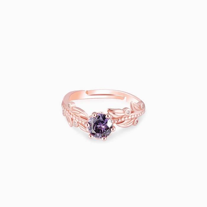 Rose Gold Amethyst Ring : R0532