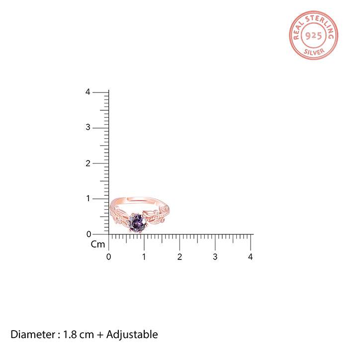 Rose Gold Amethyst Ring : R0532