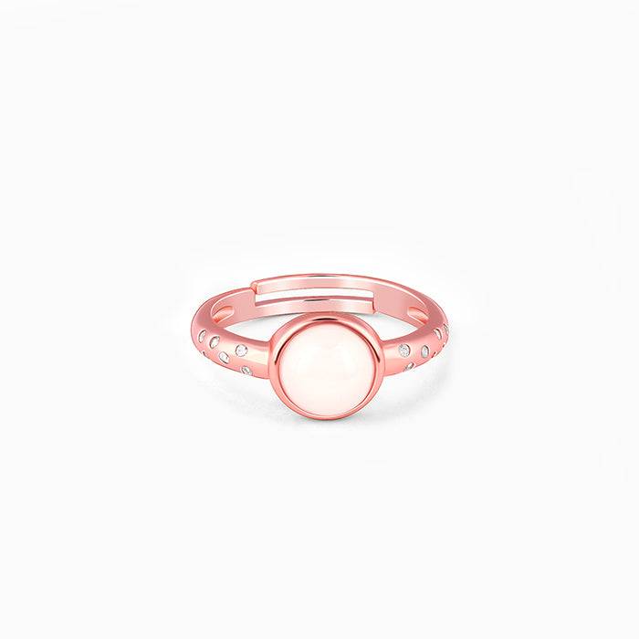 925 Silver Rose Gold Heather Ring : R0539