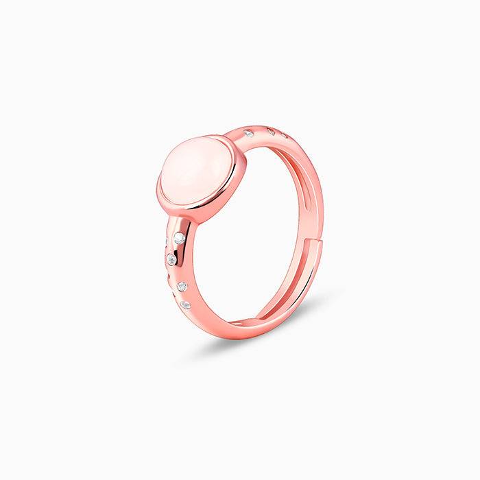 925 Silver Rose Gold Heather Ring : R0539