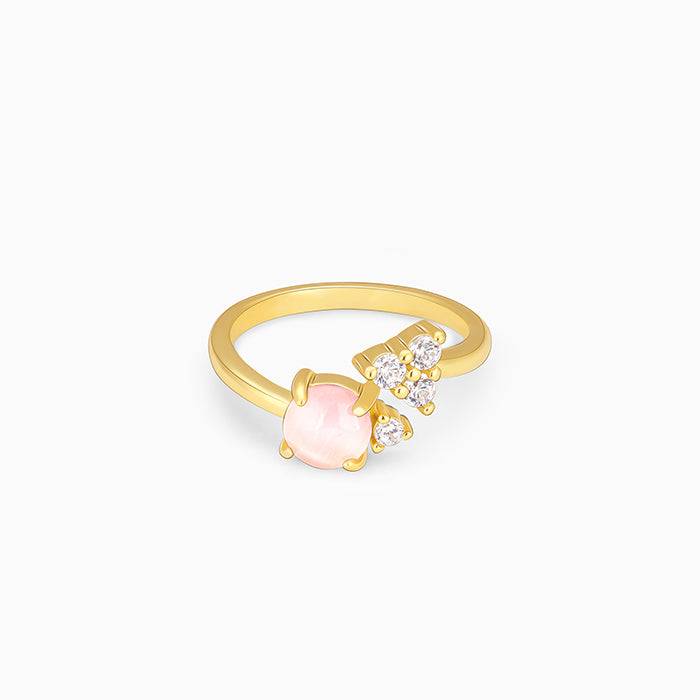 Golden Pink Quartz Ring : R0541