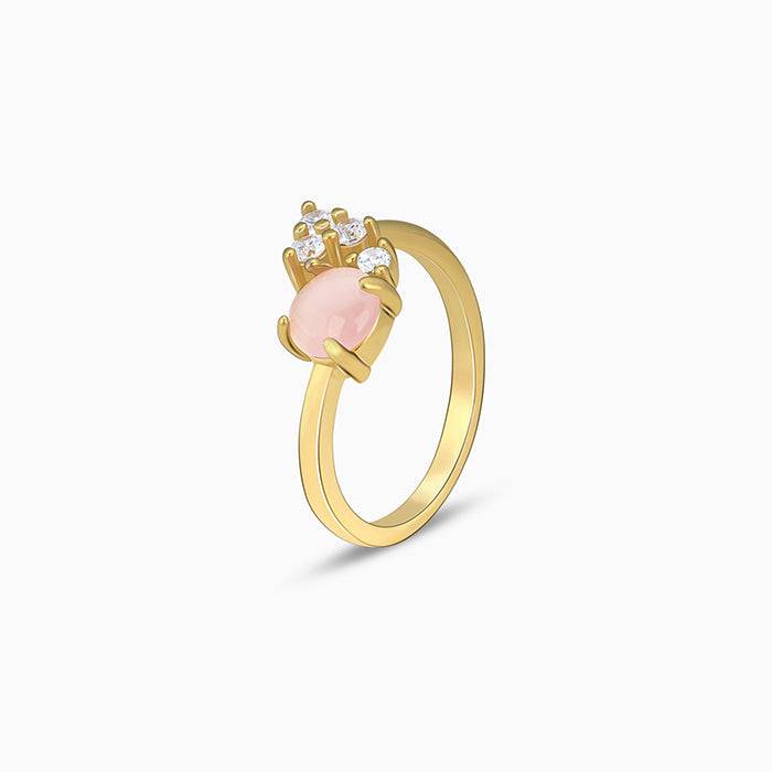 Golden Pink Quartz Ring : R0541