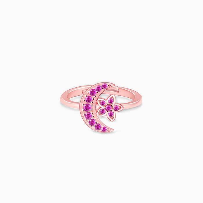 Rose Gold Pink Moon Ring : R0542