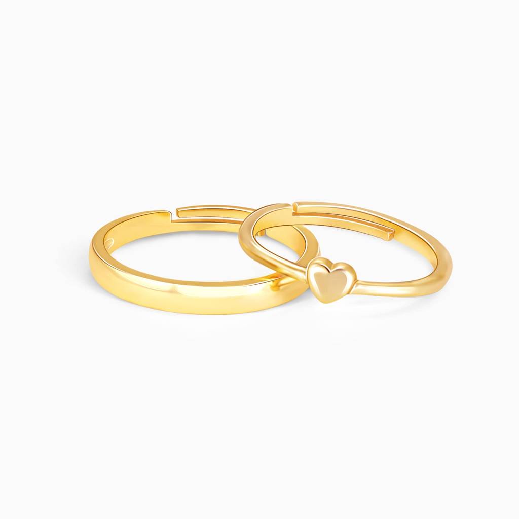 Golden Rise In Love Couple Rings : R0567