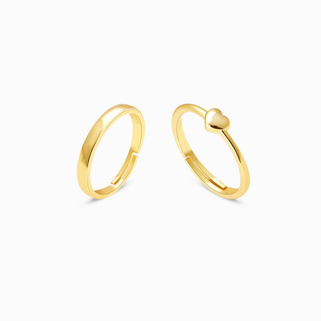 Golden Rise In Love Couple Rings : R0567