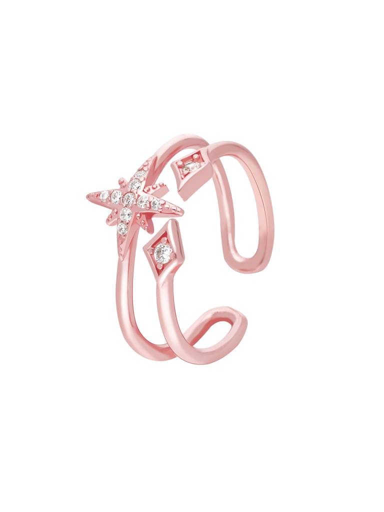 GIVA 925 Sterling Silver Rose Gold Celestial Love Ring