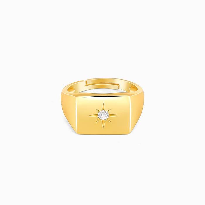 Golden Rise Star Ring For Him : R0578