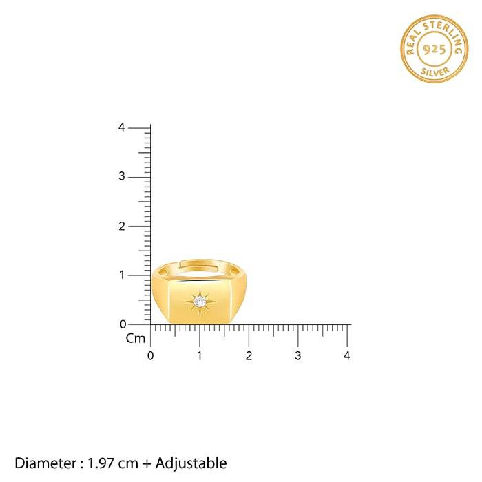 Golden Rise Star Ring For Him : R0578