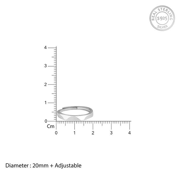 Silver Zig-Zag Ring For Him : R0590