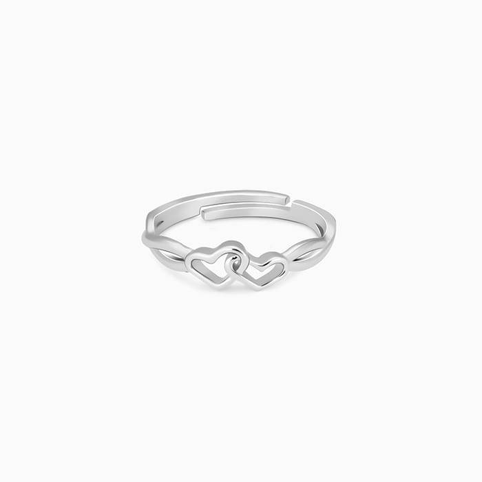 Silver Locked-In-Love Ring : R0598