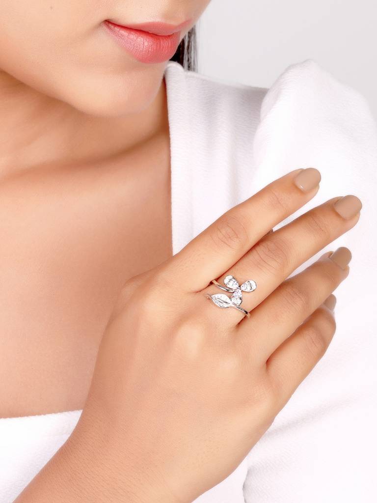 GIVA 925 Sterling Silver Iris Flower Ring