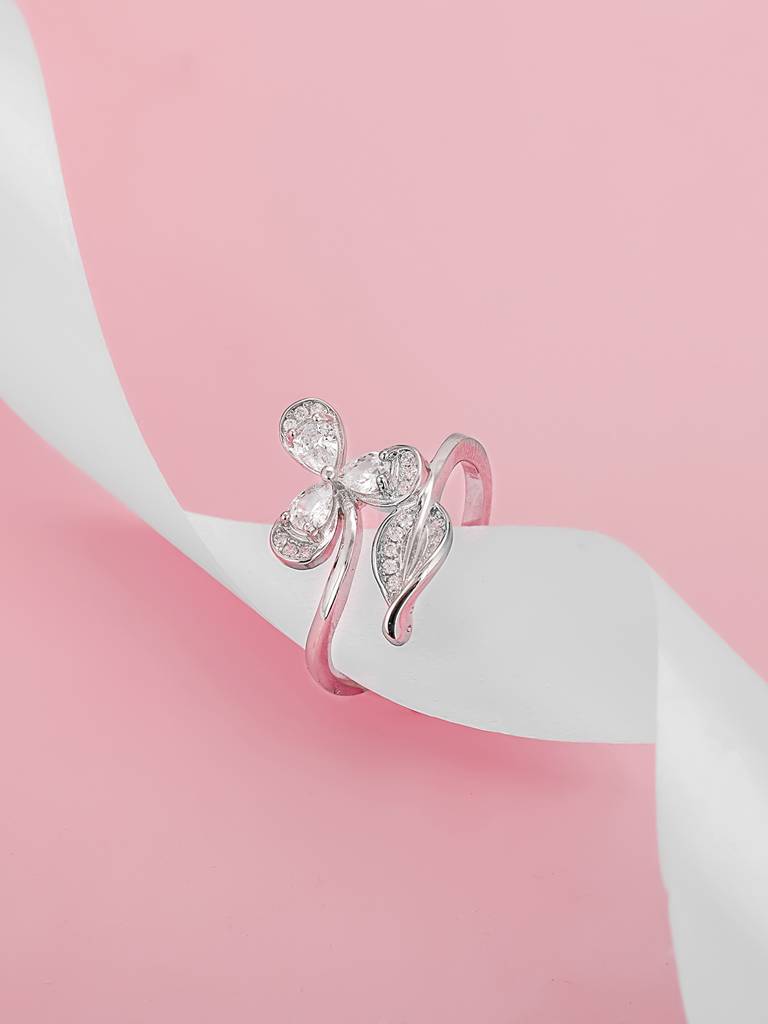 GIVA 925 Sterling Silver Iris Flower Ring