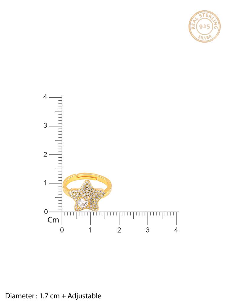 GIVA 925 Sterling Silver Golden Star of Love Set of Three