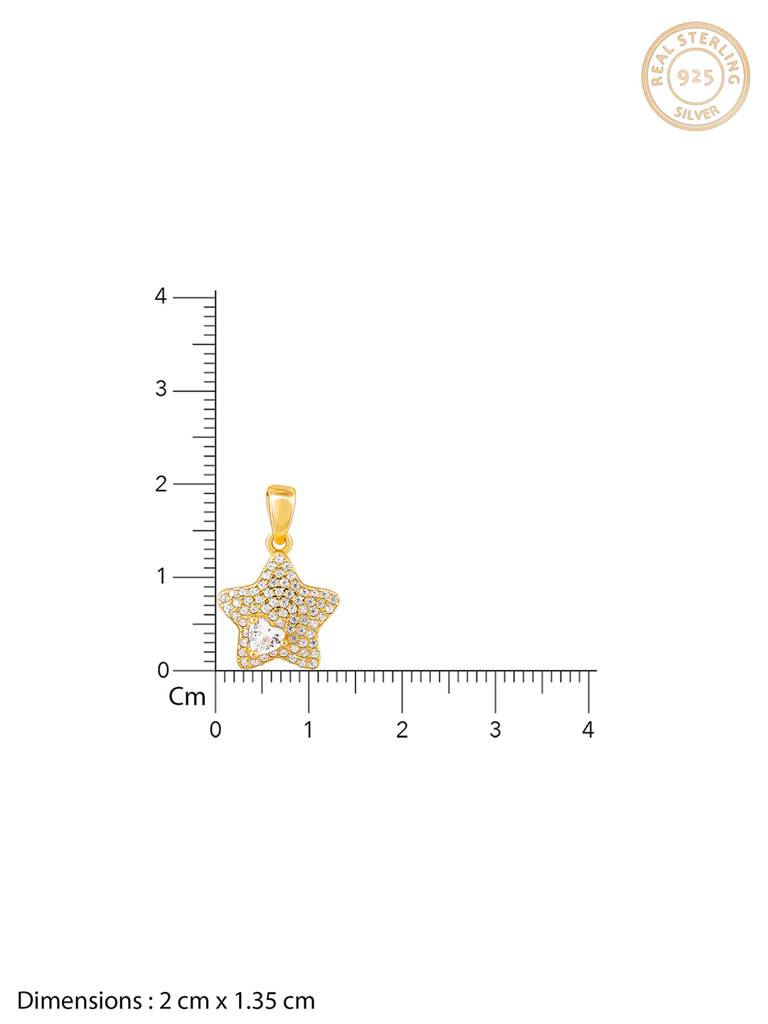 GIVA 925 Sterling Silver Golden Star of Love Set of Three