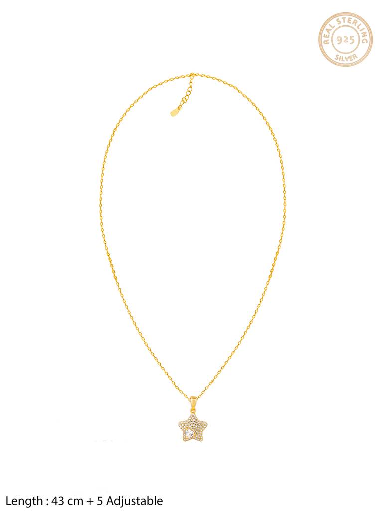 GIVA 925 Sterling Silver Golden Star of Love Set of Three