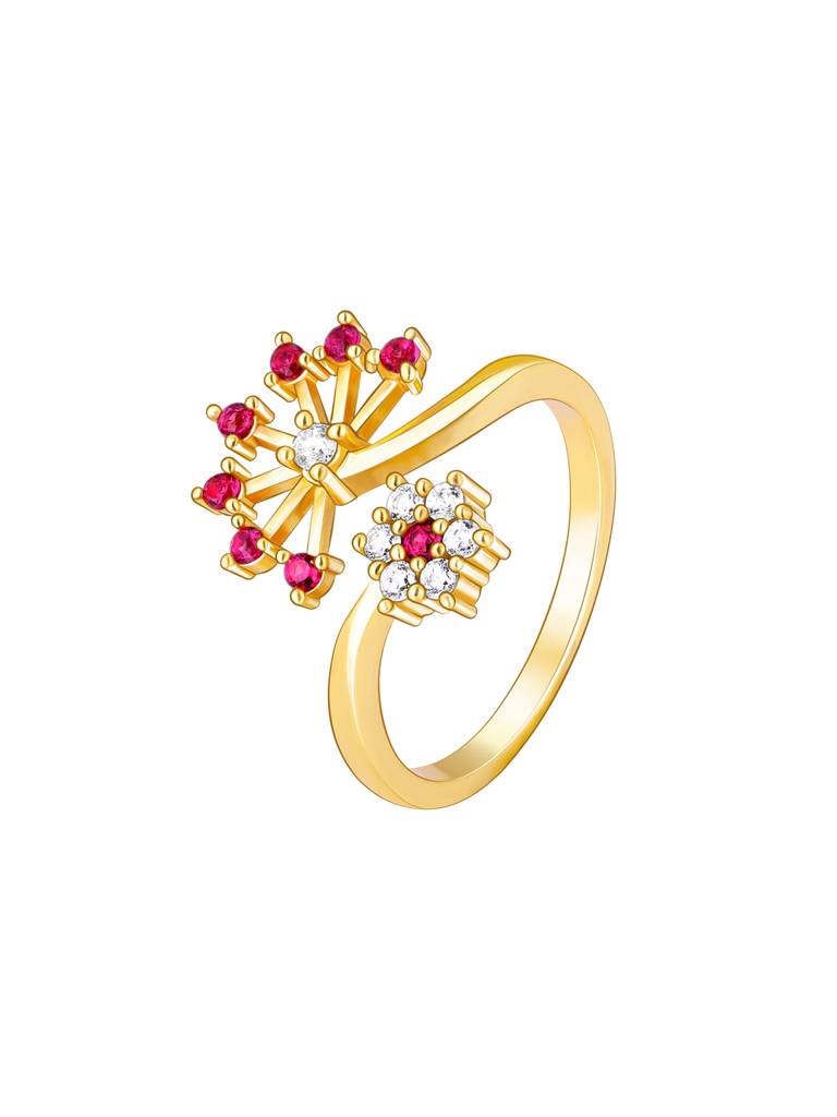 Giva 925 Sterling Silver Golden Beautiful Celosia Ring