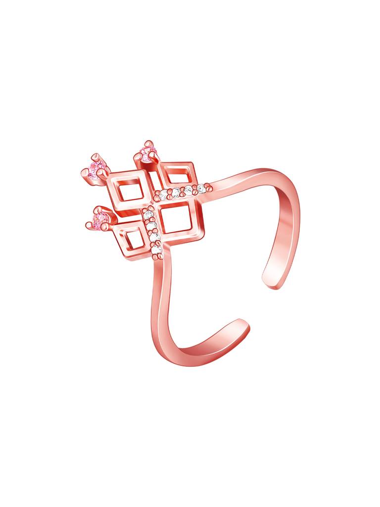 GIVA 925 Sterling Silver Rose Gold Eternity Ring