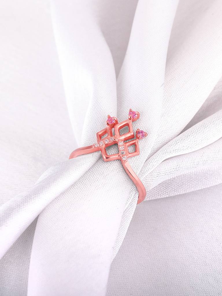 GIVA 925 Sterling Silver Rose Gold Eternity Ring