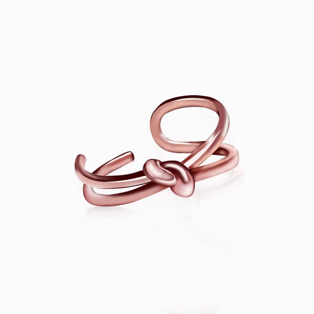 Rose Gold Knot Ring : R067