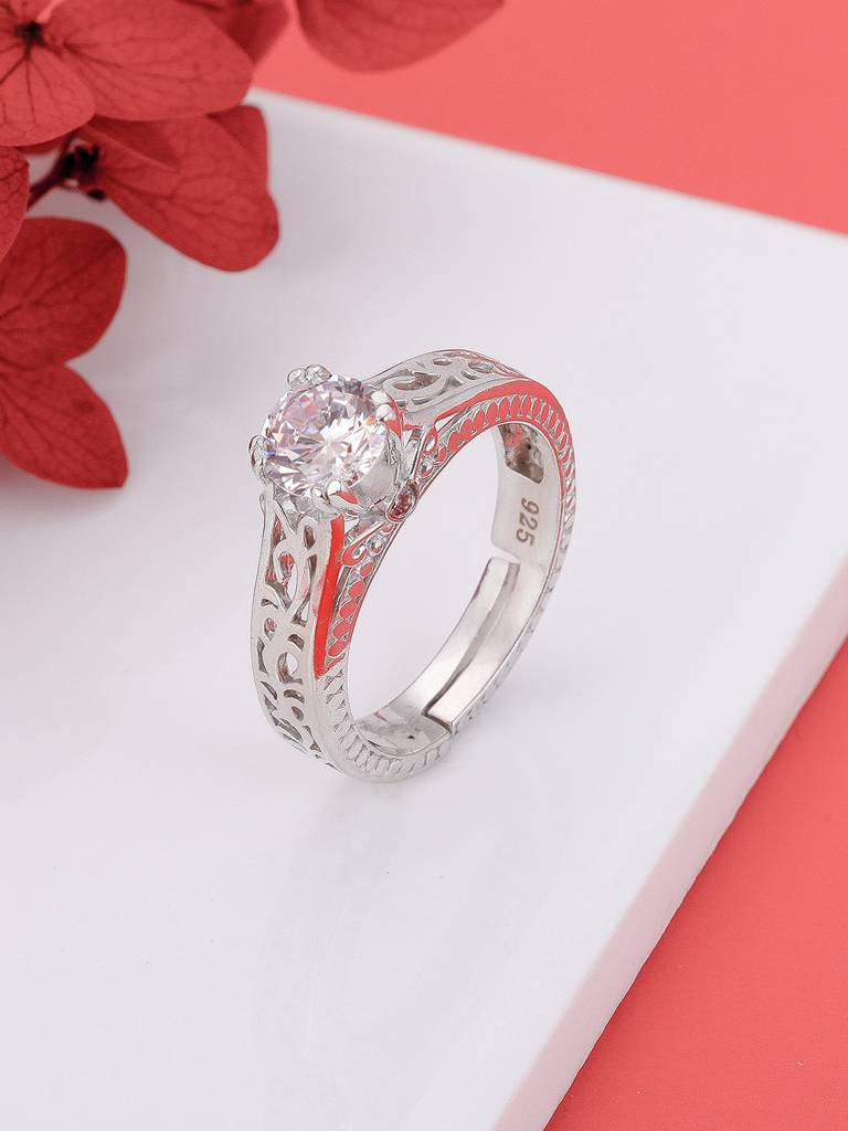 GIVA 925 Sterling Silver Shine Like A Star Filigree Ring