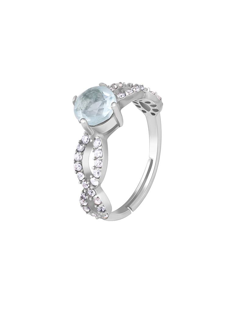 Giva 925 Sterling Silver Sky Crescent Ring