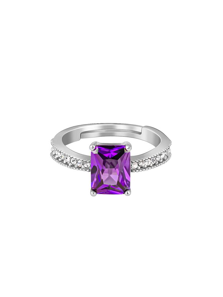 Giva 925 Sterling Silver Purple Vibrant Ring