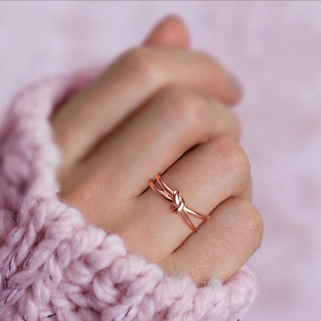 Rose Gold Knot Ring : R067