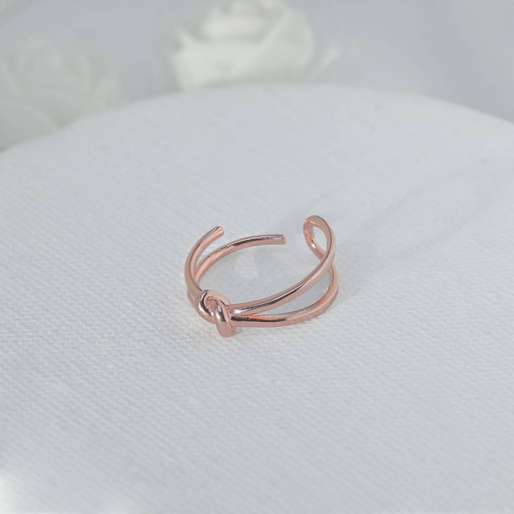 Rose Gold Knot Ring : R067