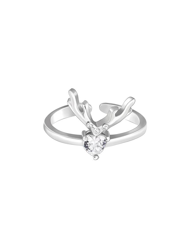 GIVA 925 Sterling Silver Deer Heart Ring