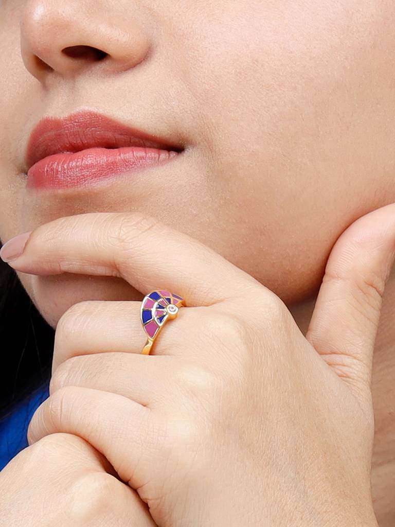 GIVA 925 Sterling Silver Golden St Peters Church Arch Ring