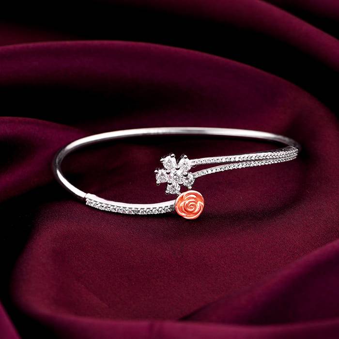 Giva 925 Silver Studded Rose Set Of Four| Gifts For Women And Girls | With Certificate Of  : R071PD02289ER02623BR0927