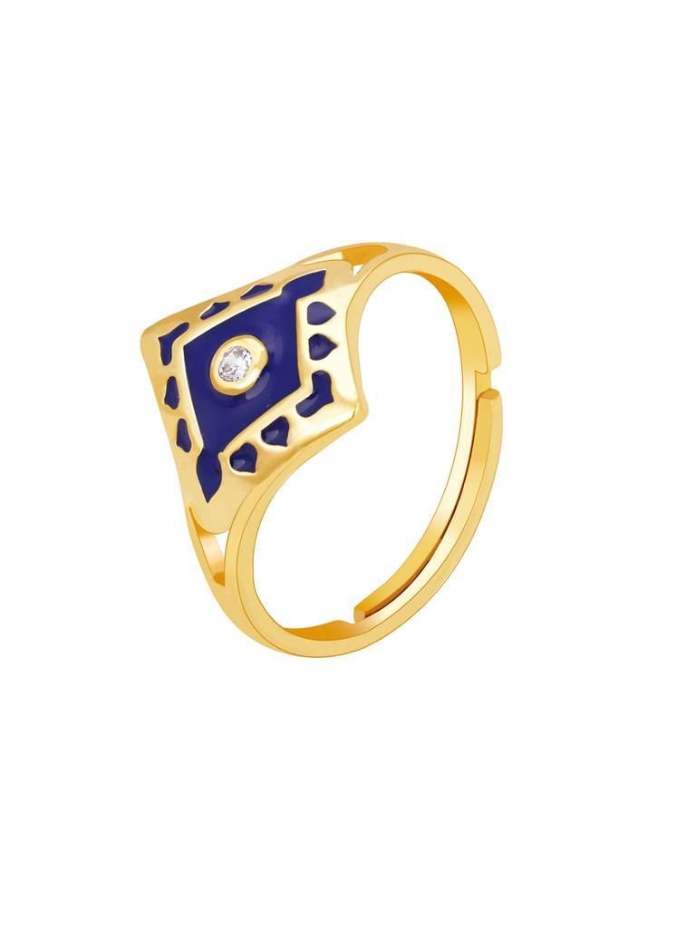 GIVA 925 Sterling Silver Golden Buckingham Palace Ring