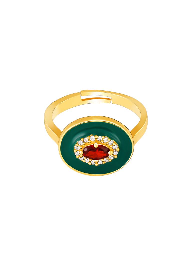 GIVA 925 Sterling Silver Golden St Peters Church Oval Ring