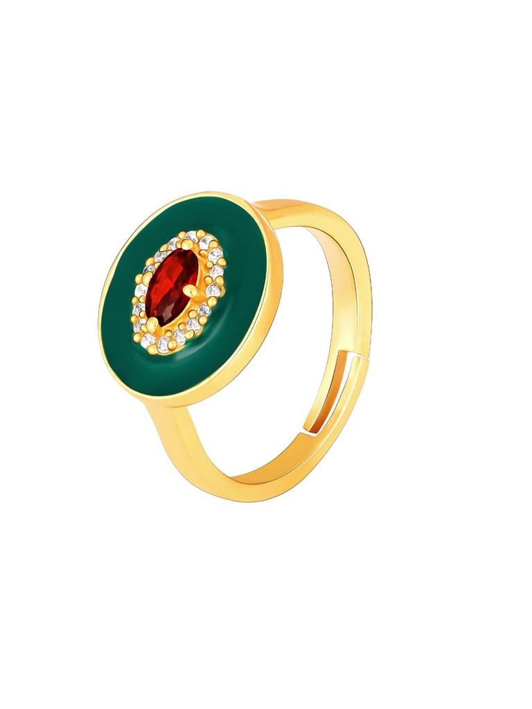 GIVA 925 Sterling Silver Golden St Peters Church Oval Ring