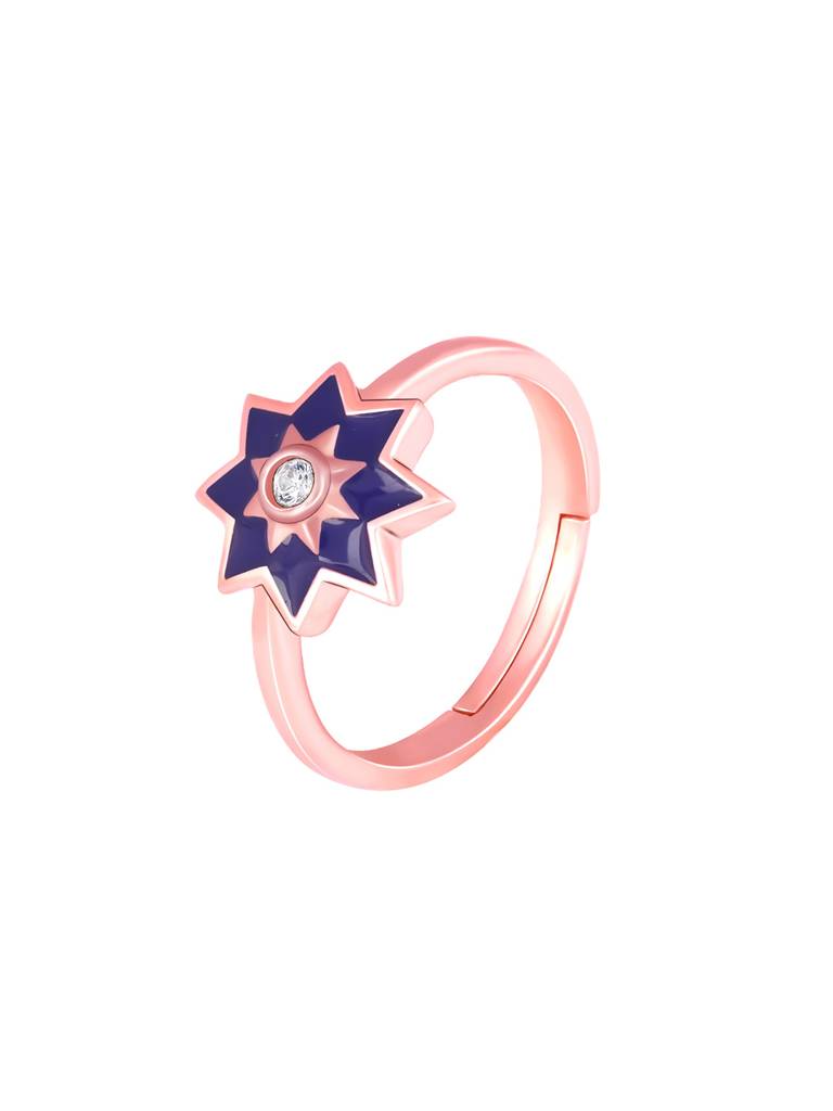 GIVA 925 Sterling Silver Rose Gold Mughal Architecture Ring