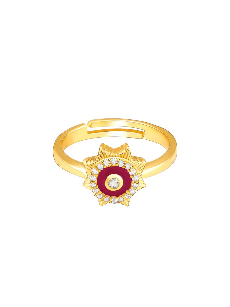 GIVA 925 Sterling Silver Golden British Royal Ring