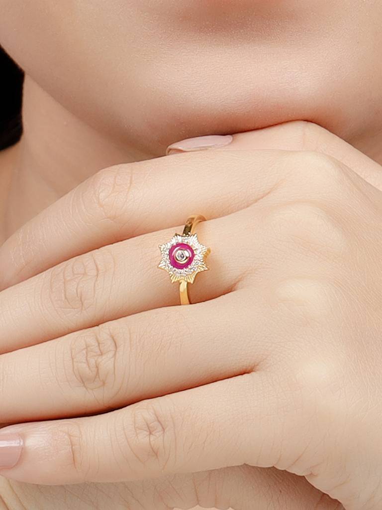 GIVA 925 Sterling Silver Golden British Royal Ring