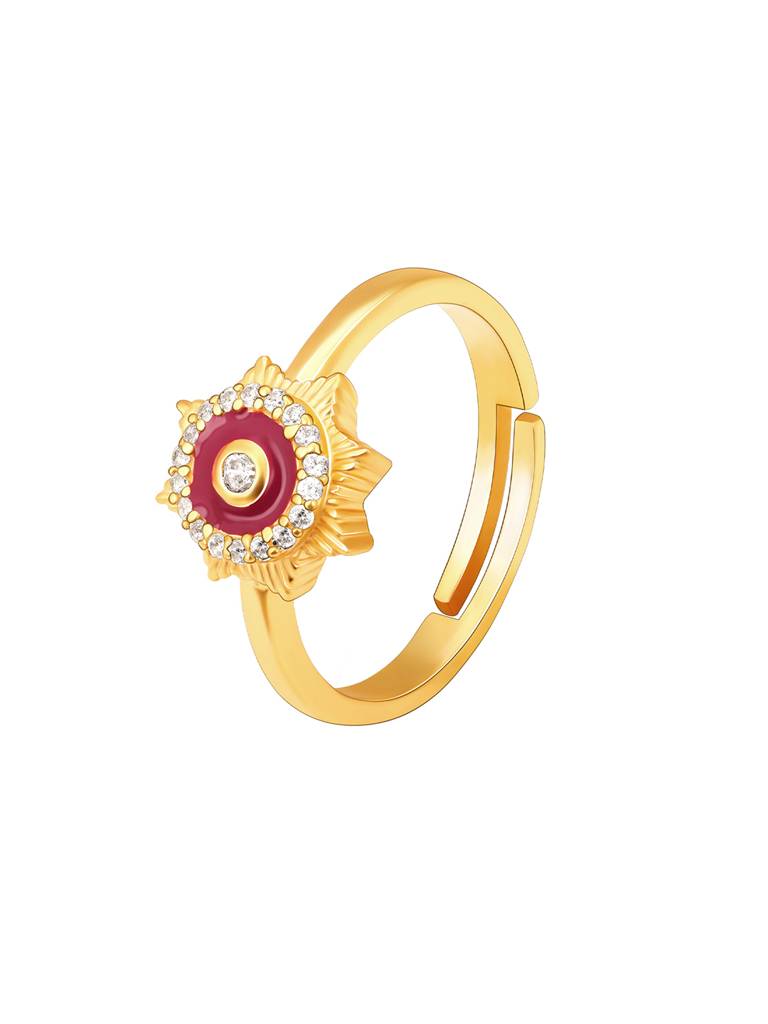GIVA 925 Sterling Silver Golden British Royal Ring