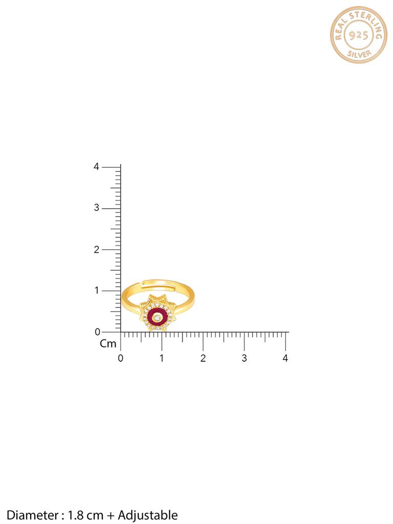 GIVA 925 Sterling Silver Golden British Royal Ring