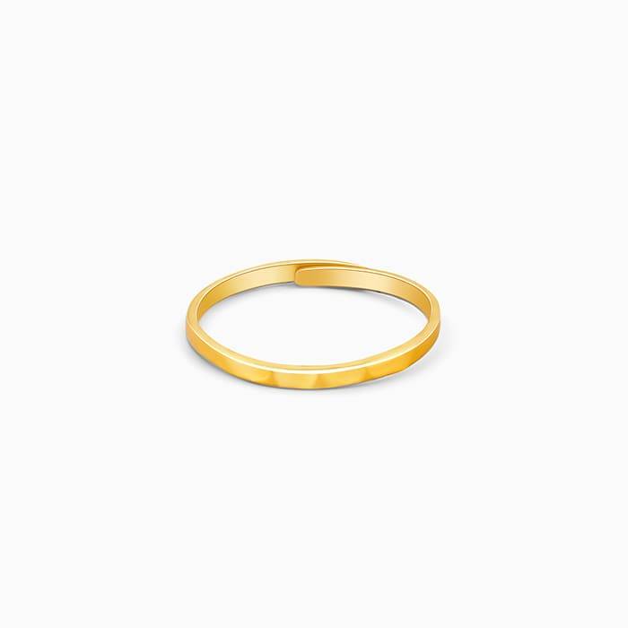 Giva 925 Silver Golden Nifty Ring,Adjustable |Gifts For Women And Girls | With Certificate : R0733