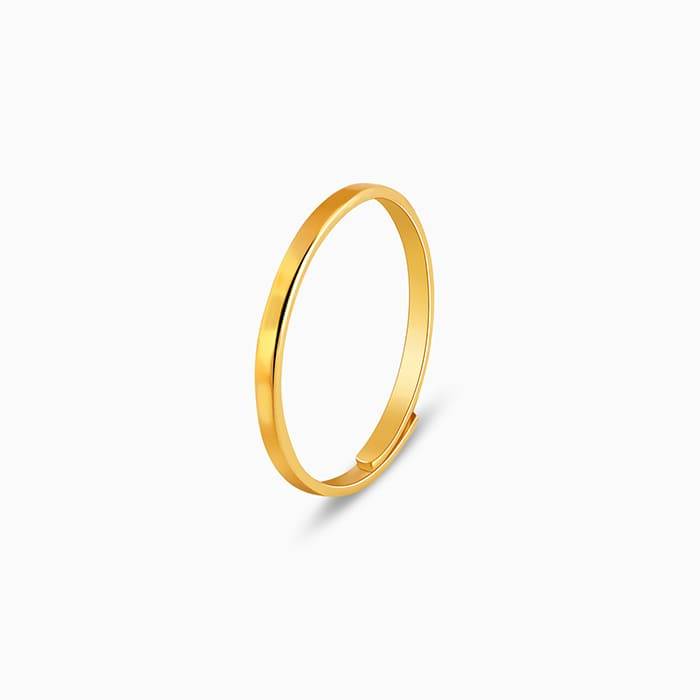 Giva 925 Silver Golden Nifty Ring,Adjustable |Gifts For Women And Girls | With Certificate : R0733