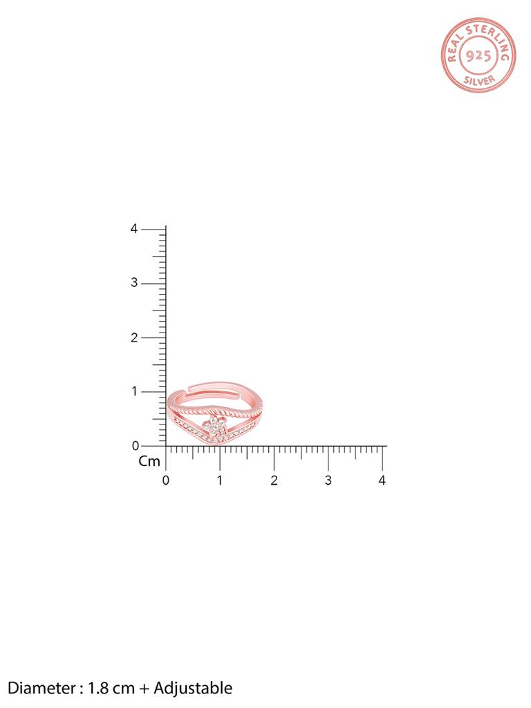 GIVA 925 Sterling Silver Anushka Sharma Rose Gold Reverie Ring