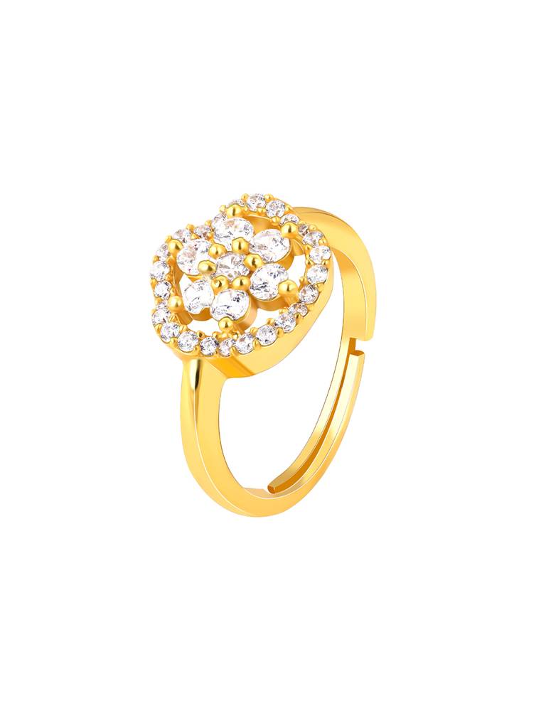 Giva 925 Sterling Silver Golden Celestial Bloom Ring
