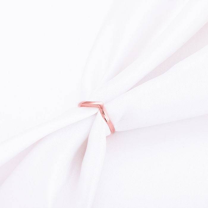 Rose Gold Wishbone Ring : R073