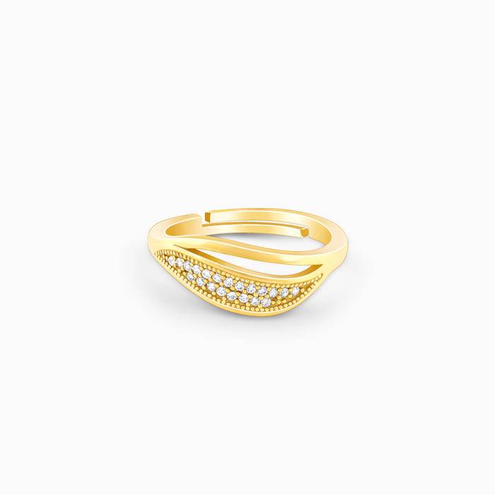 Giva 925 Silver Golden Daze Ring,Adjustable | Gifts For Women And Girls | With Certificate : R0744