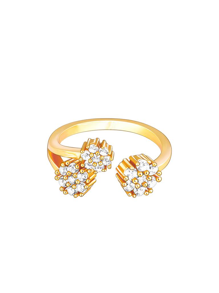 GIVA 925 Sterling Silver Anushka Sharma Golden Starry Night Ring